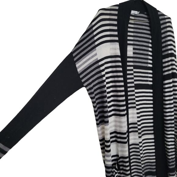 Vince Merino Wool Striped Intarsia Open Front Longline Cardigan (Size Small S) - Picture 6 of 16
